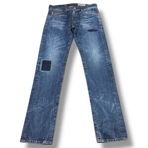 AG Adriano Goldschmied The Tellis Modern Slim Jeans Mens 32x34 Patch Aged Blue